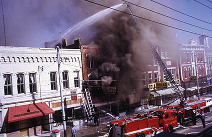 Fire in downtown Richmond,
 KY